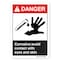 Signmission ANSI Danger, 7" Height, 10" Width, Rigid Plastic, OS-DS-P-710-L-19822 OS-DS-P-710-L-19822 - alternate 1